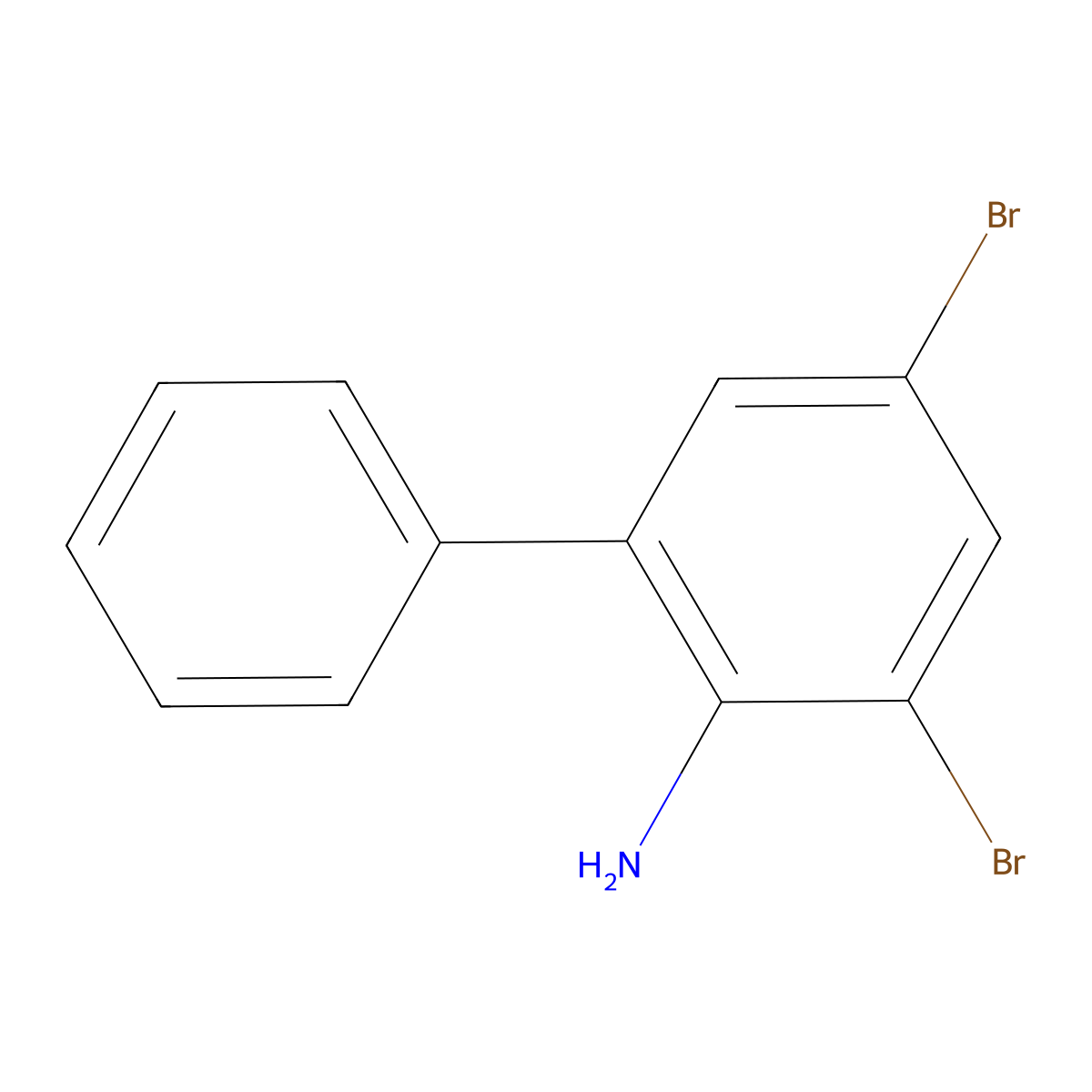 3,5-Dibromobiphenyl-2-amine molecular structure, CAS 16372-95-5