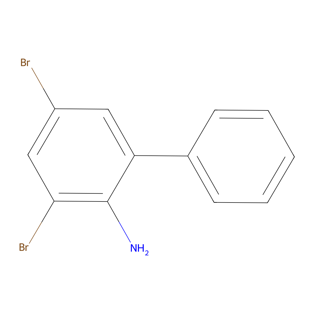 3,5-Dibromobiphenyl-2-amine molecular structure, CAS 16372-95-5