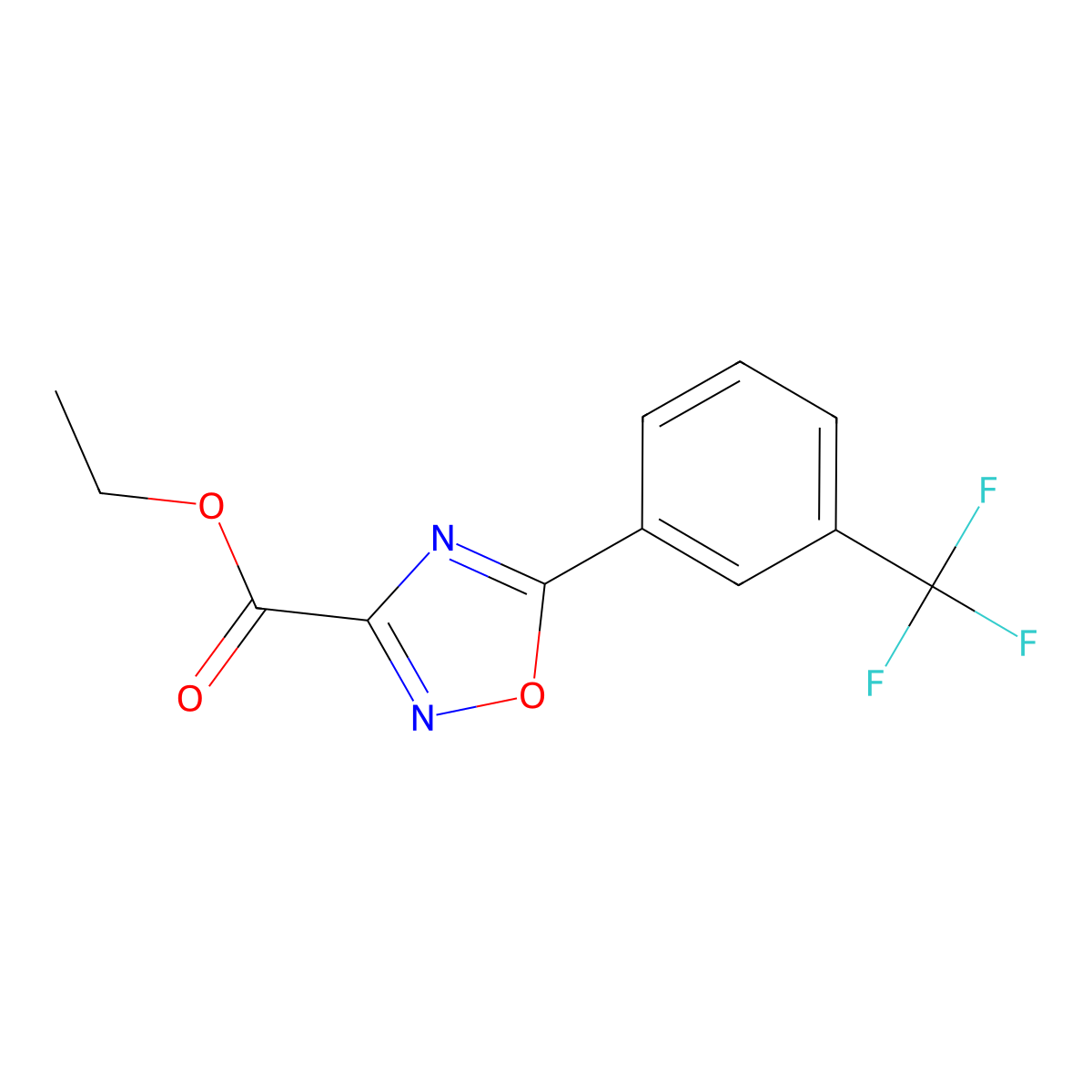 Ethyl 5-(3-(trifluoromethyl)phenyl)-[1,2,4]oxadiazole-3-carboxylate molecular structure, CAS 163720-43-2