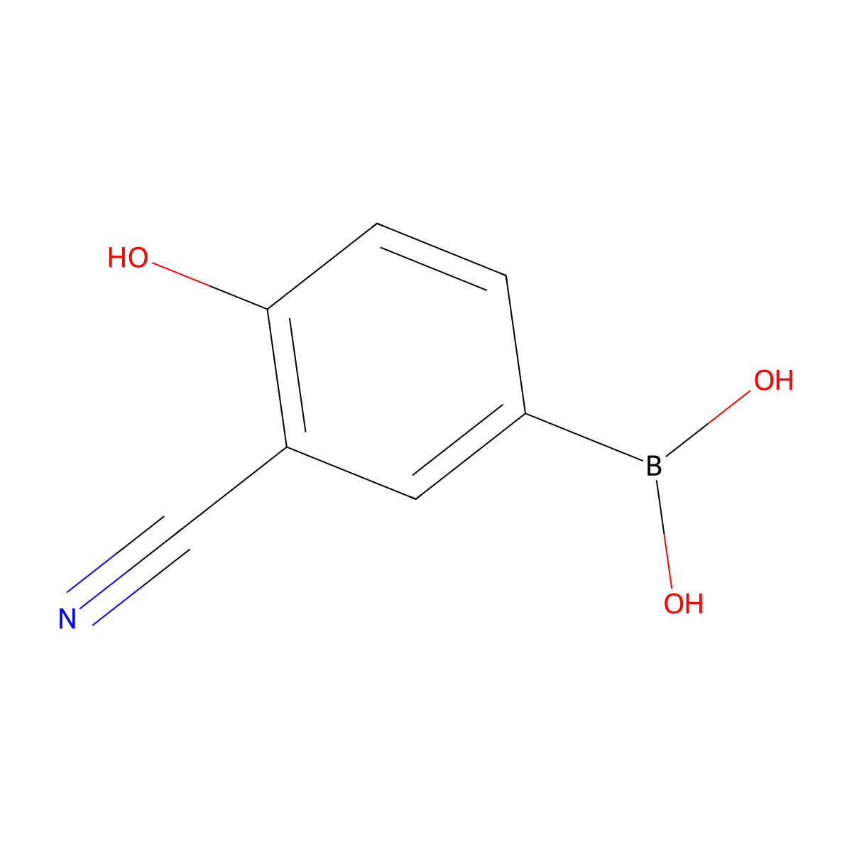(3-Cyano-4-hydroxyphenyl)boronic acid molecular structure, CAS 1637208-14-0