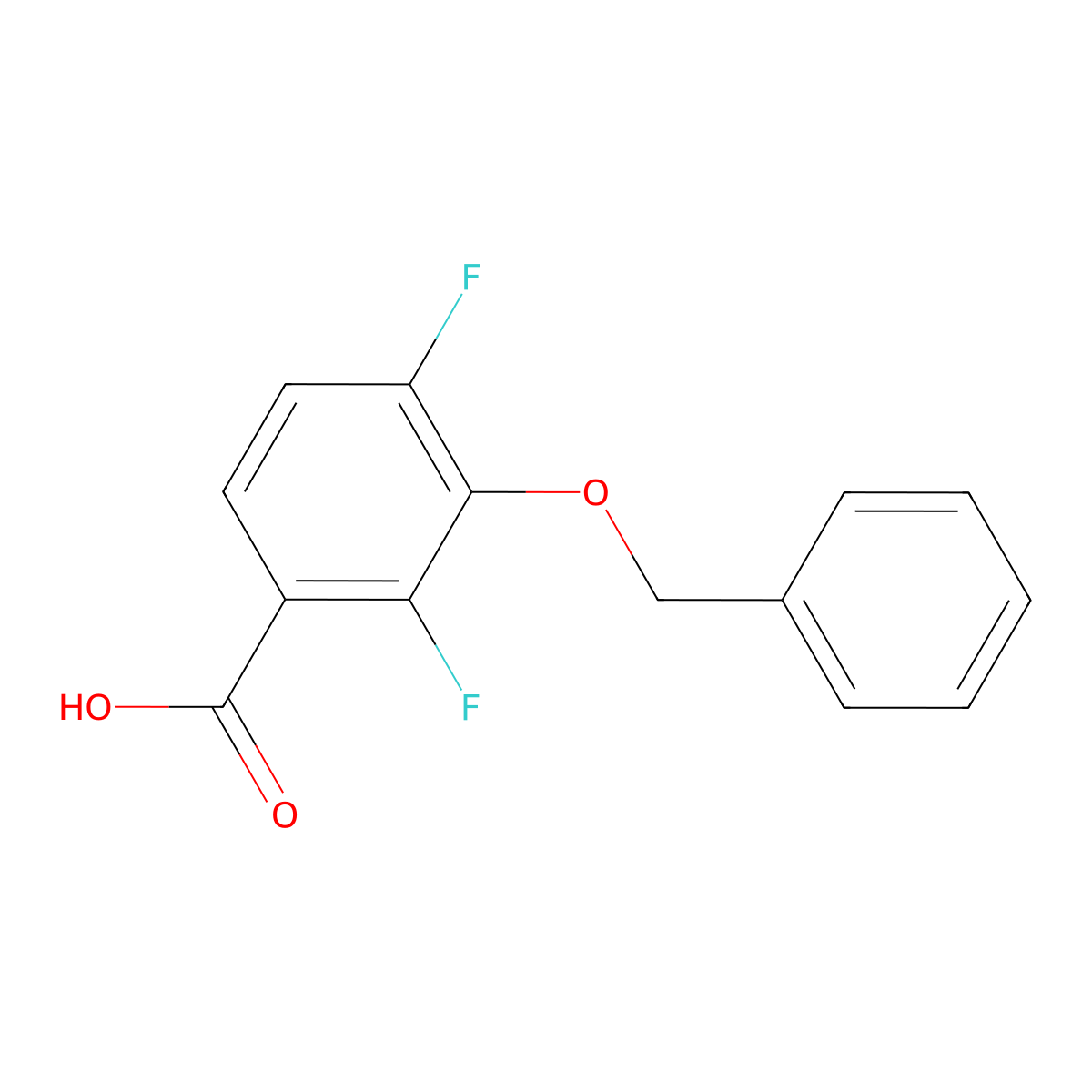 3-(Benzyloxy)-2,4-difluorobenzoic acid molecular structure, CAS 1637224-62-4