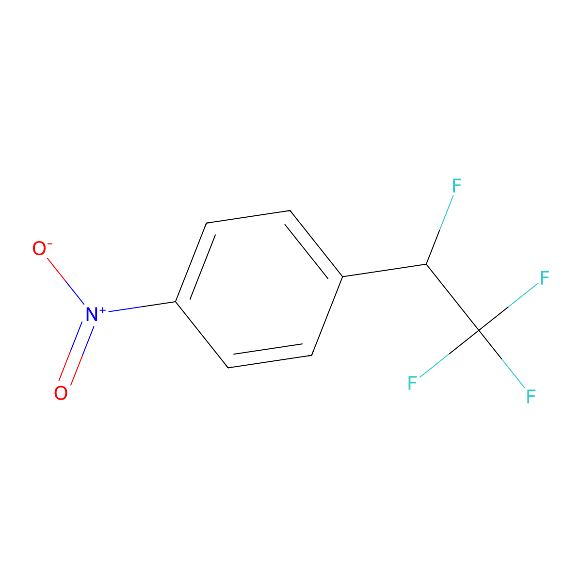 1-Nitro-4-(1,2,2,2-tetrafluoroethyl)benzene molecular structure, CAS 1637240-66-4