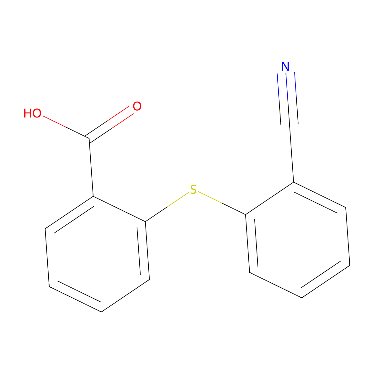 2-(2-Cyanophenylthio)benzoic acid molecular structure, CAS 163725-12-0