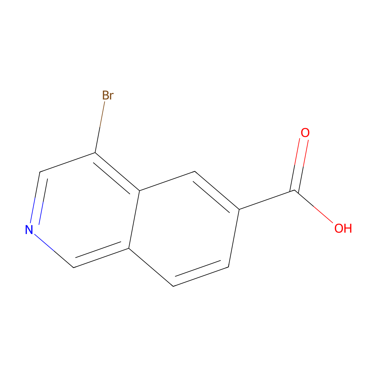 4-Bromoisoquinoline-6-carboxylic acid molecular structure, CAS 1637280-23-9