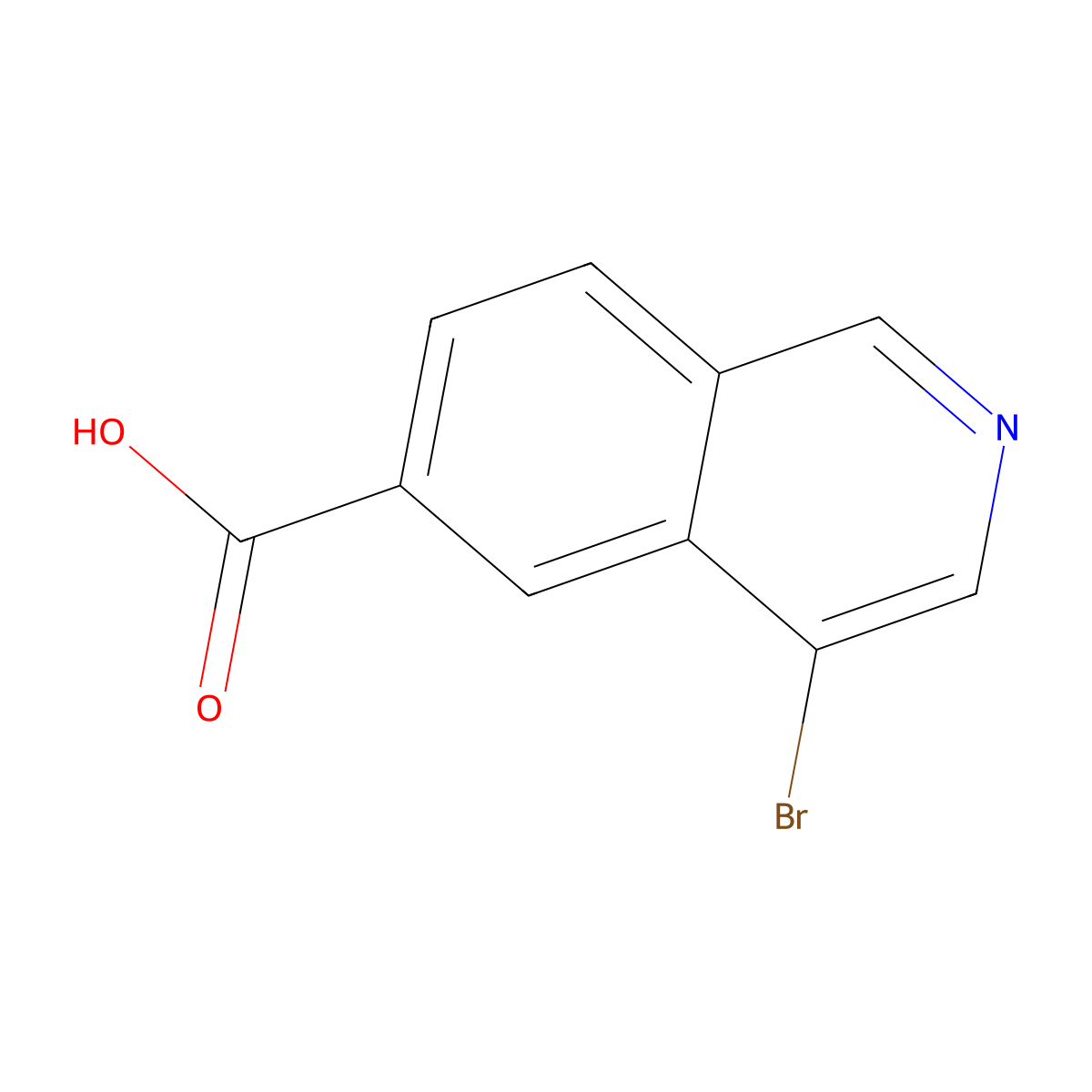 4-Bromoisoquinoline-6-carboxylic acid molecular structure, CAS 1637280-23-9