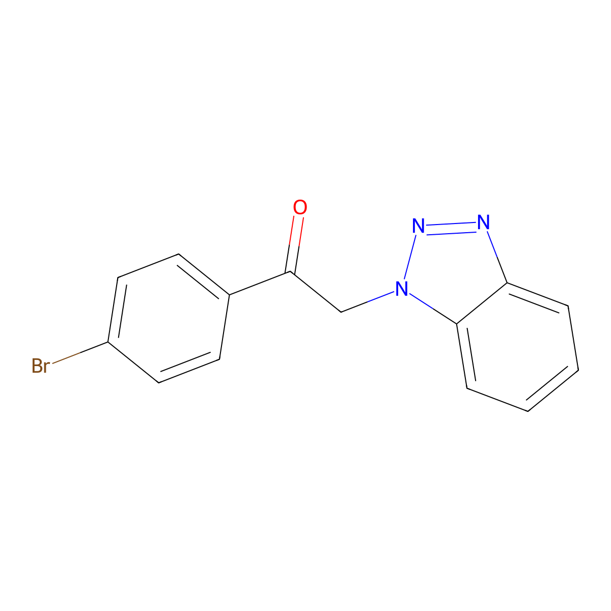 2-(Benzotriazol-1-yl)-1-(4-bromophenyl)ethanone molecular structure, CAS 163729-26-8
