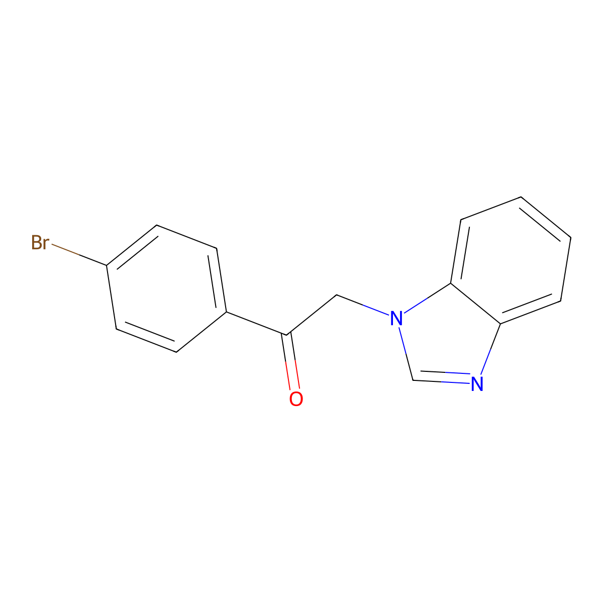 2-(Benzimidazol-1-yl)-1-(4-bromophenyl)ethanone molecular structure, CAS 163729-32-6