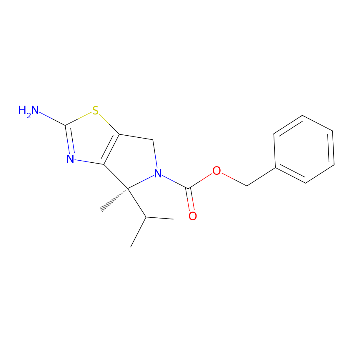 (S)-Benzyl 2-amino-4-isopropyl-4-methyl-4H-pyrrolo[3,4-d]thiazole-5(6H)-carboxylate molecular structure, CAS 1637310-48-5