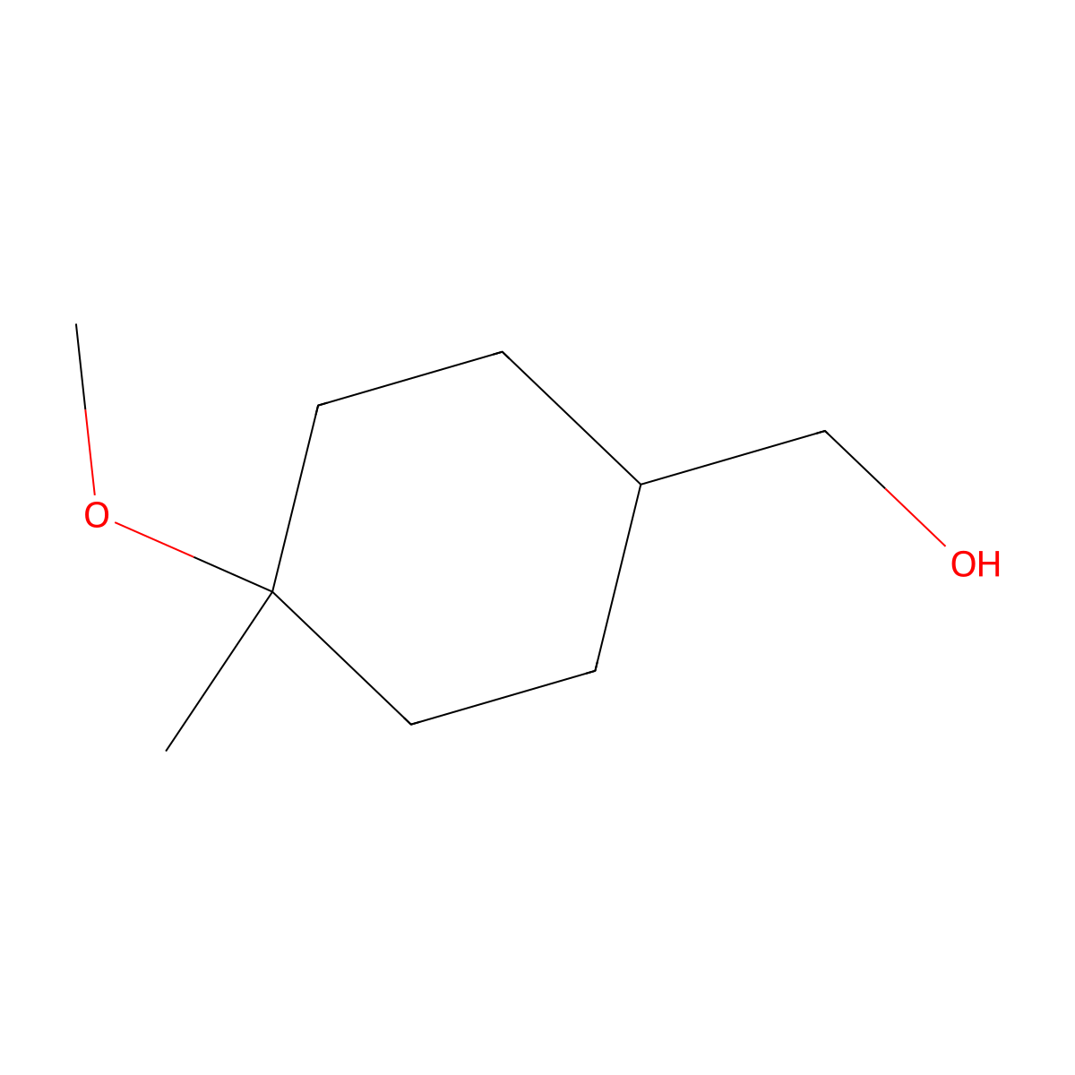 (4-Methoxy-4-methylcyclohexyl)methanol molecular structure, CAS 1637310-66-7