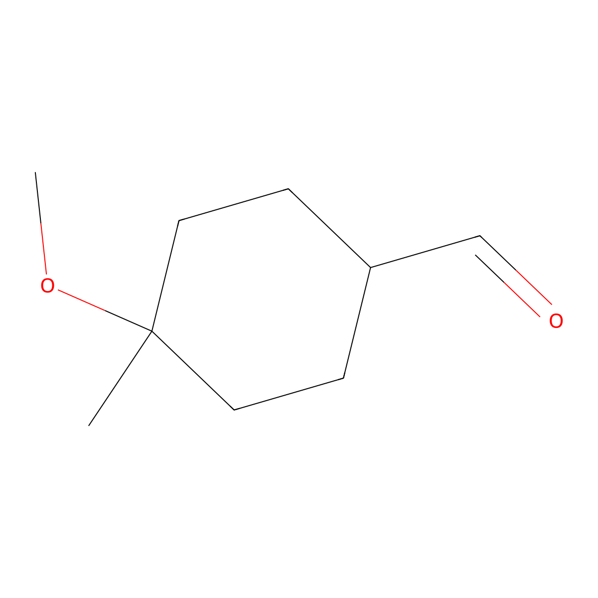 4-Methoxy-4-methylcyclohexane-1-carbaldehyde molecular structure, CAS 1637310-67-8