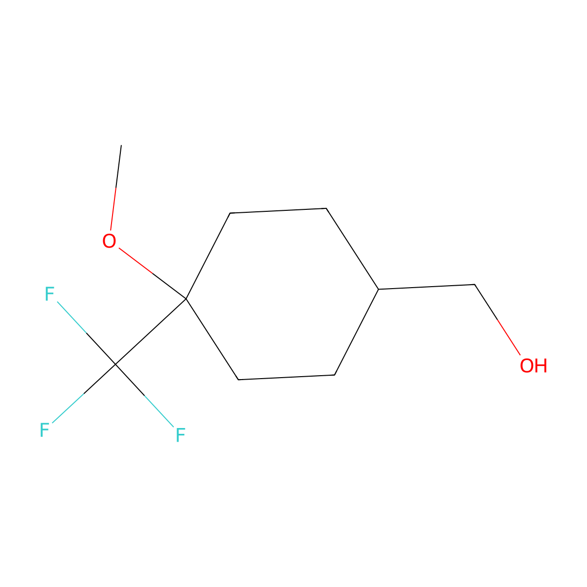 [4-Methoxy-4-(trifluoromethyl)cyclohexyl]methanol molecular structure, CAS 1637310-71-4