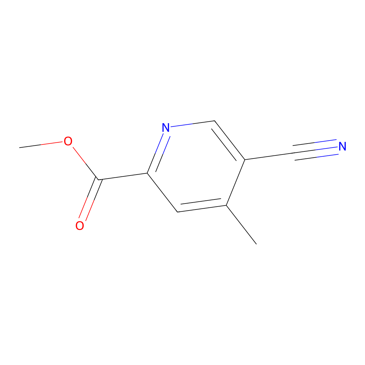 Methyl 5-cyano-4-methylpicolinate molecular structure, CAS 1637310-89-4