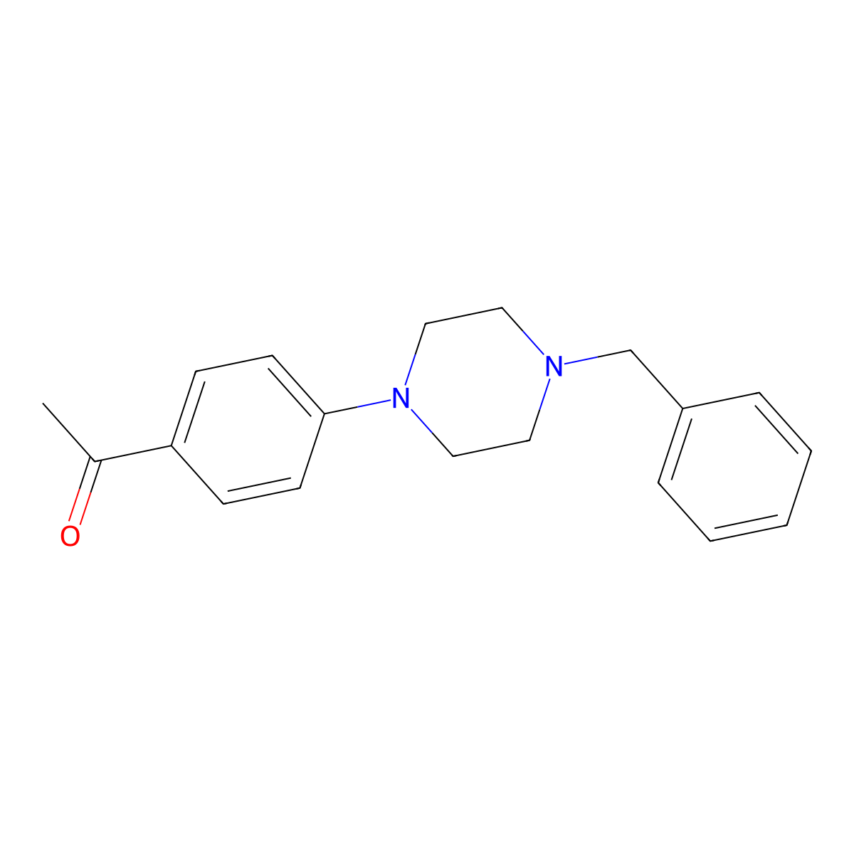 1-[4-(4-Benzylpiperazin-1-yl)phenyl]ethanone molecular structure, CAS 163733-55-9