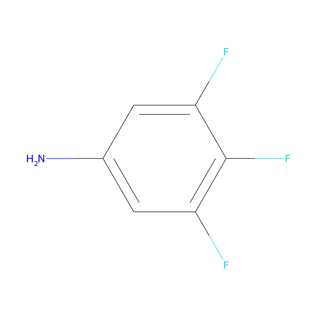 3,4,5-Trifluoroaniline molecular structure, CAS 163733-96-8