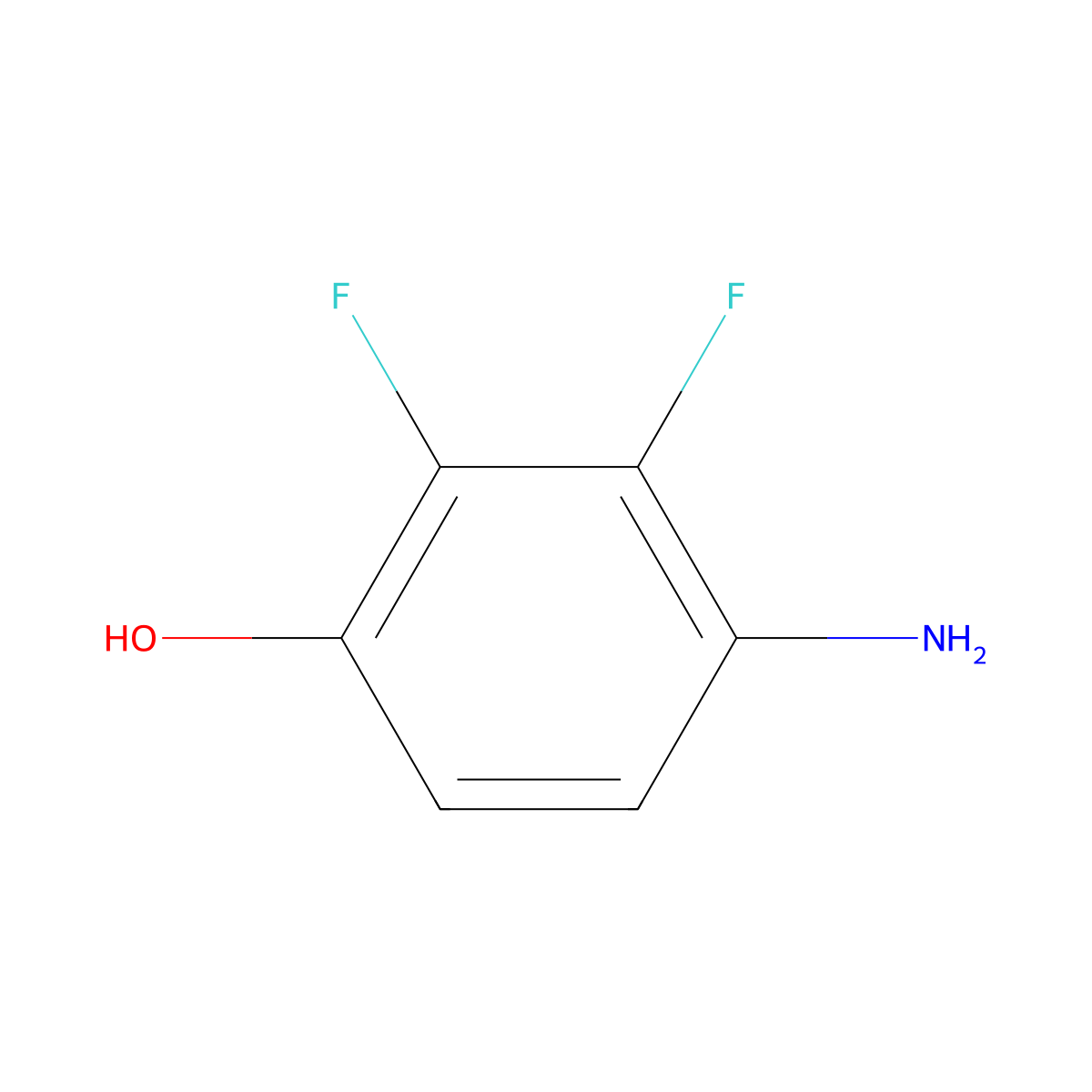 4-Amino-2,3-difluorophenol molecular structure, CAS 163733-99-1