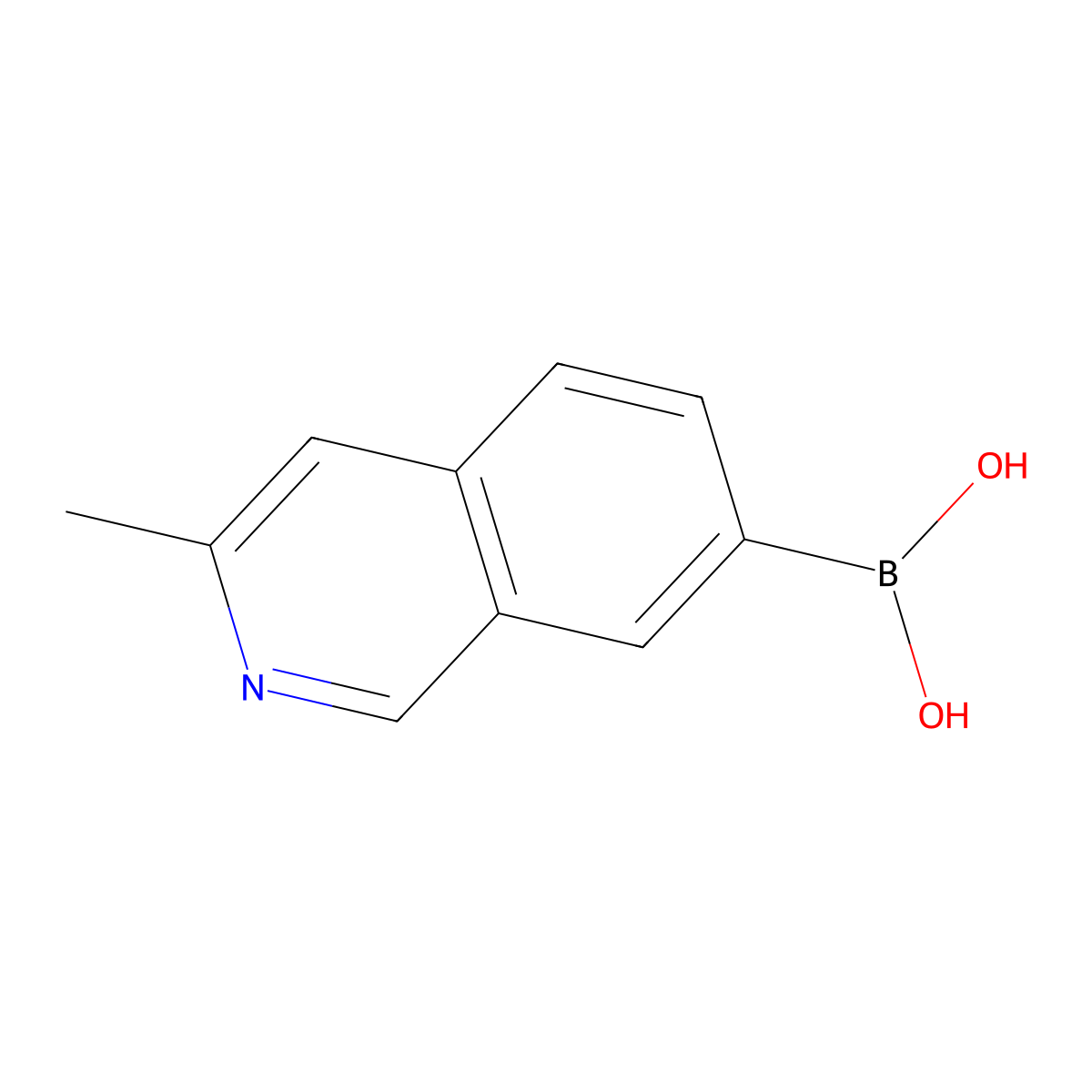 (3-Methylisoquinolin-7-yl)boronic acid molecular structure, CAS 1637377-25-3