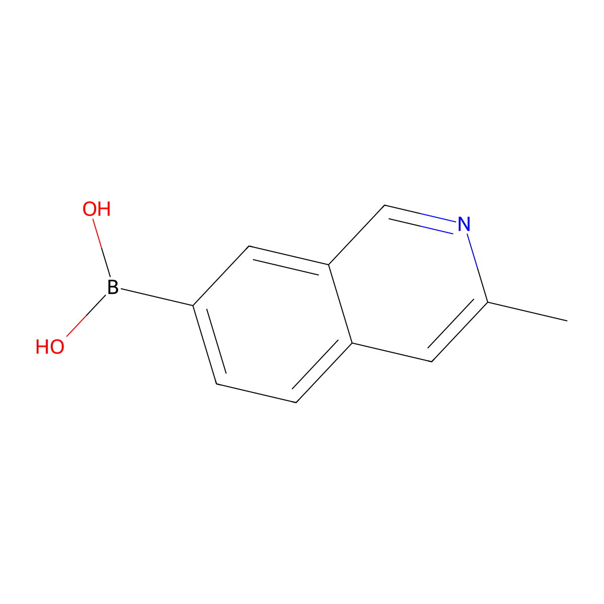 (3-Methylisoquinolin-7-yl)boronic acid molecular structure, CAS 1637377-25-3