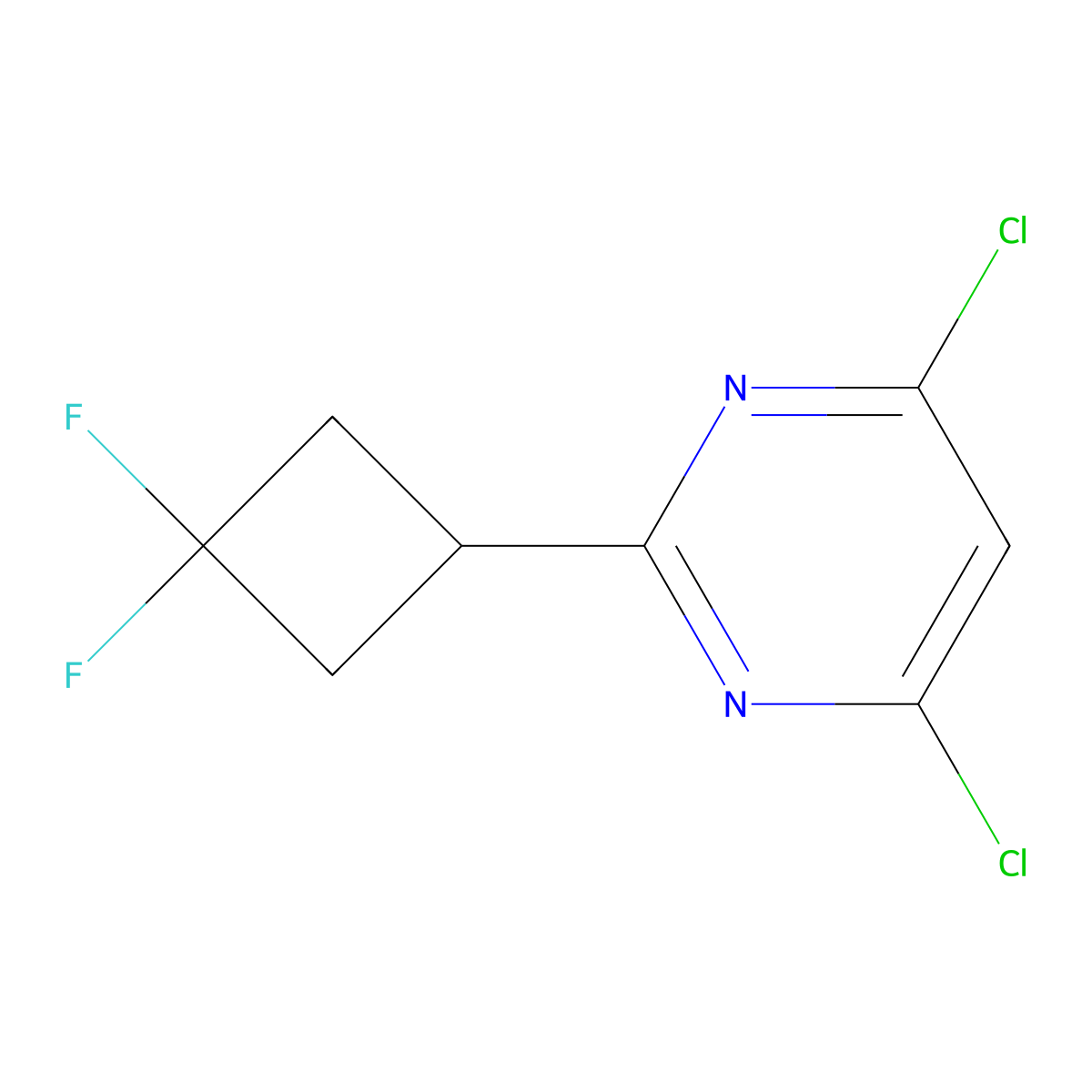 4,6-Dichloro-2-(3,3-difluorocyclobutyl)pyrimidine molecular structure, CAS 1637398-99-2