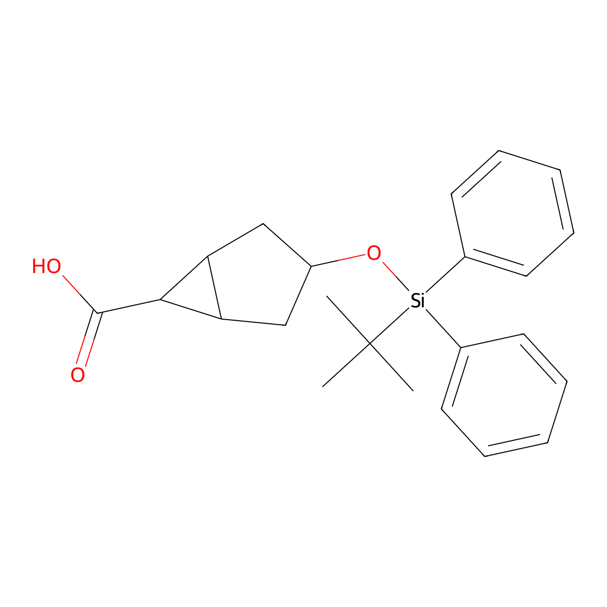 3-((Tert-butyldiphenylsilyl)oxy)bicyclo[3.1.0]hexane-6-carboxylic acid molecular structure, CAS 1637399-14-4