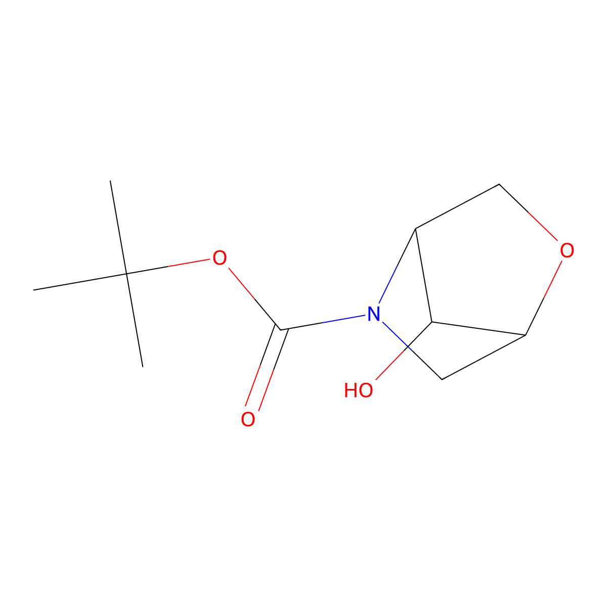 tert-Butyl (1S,4S)-7-hydroxy-2-oxa-5-azabicyclo[2.2.1]heptane-5-carboxylate molecular structure, CAS 1637399-25-7