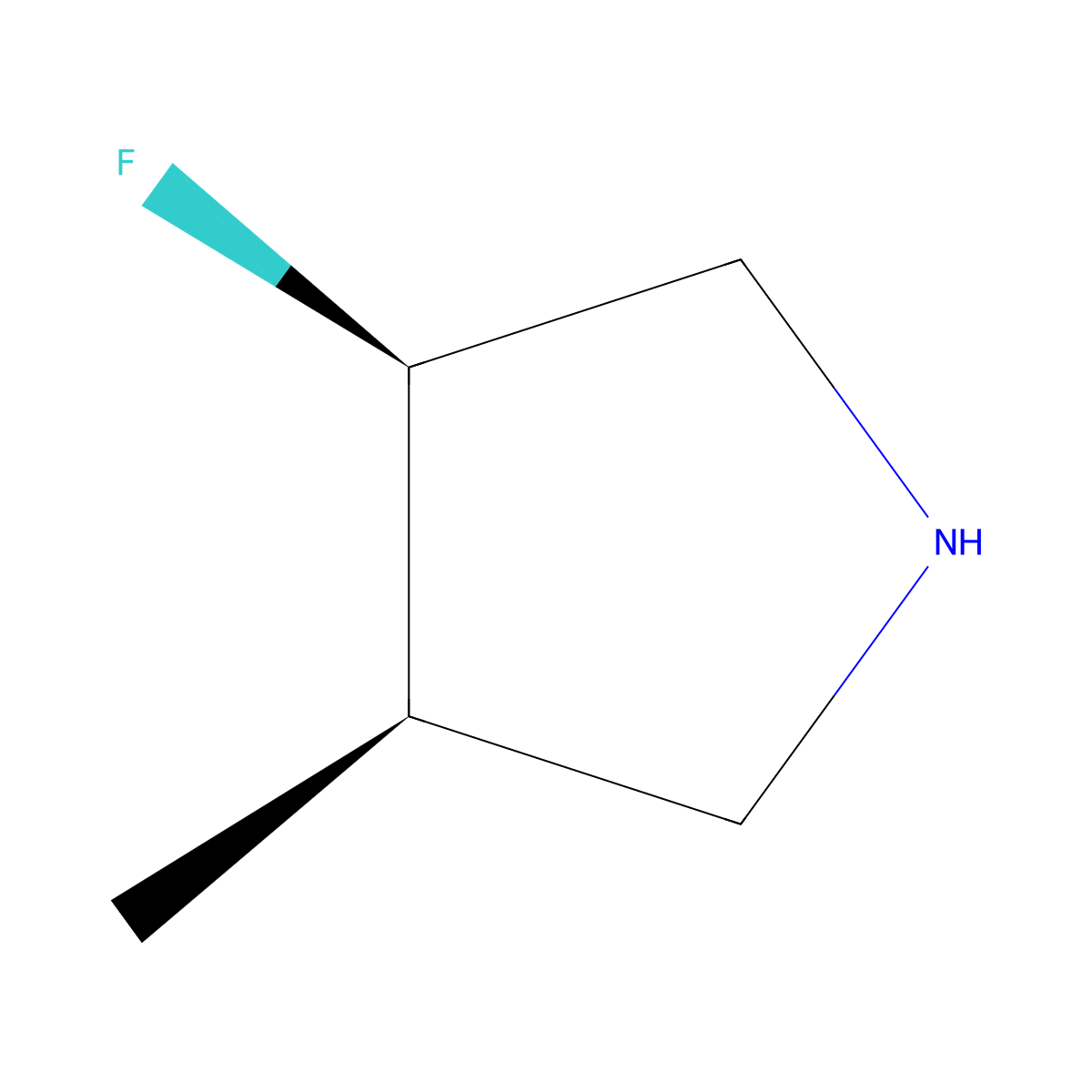 cis-3-Fluoro-4-methylpyrrolidine molecular structure, CAS 1637399-38-2