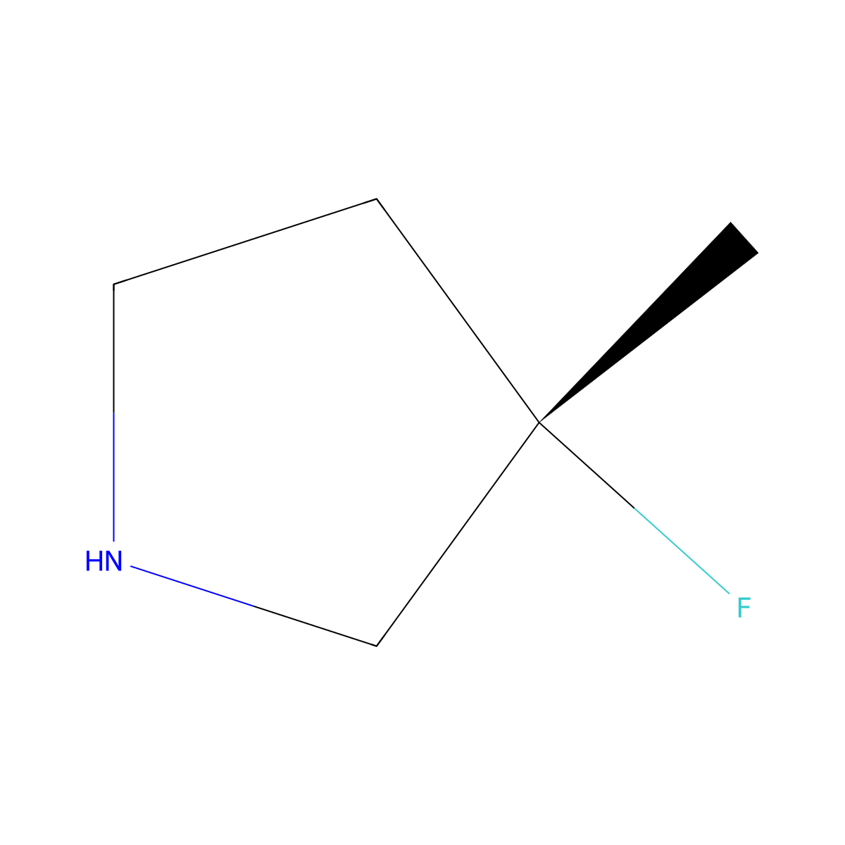 (3S)-3-Fluoro-3-methylpyrrolidine molecular structure, CAS 1637430-82-0