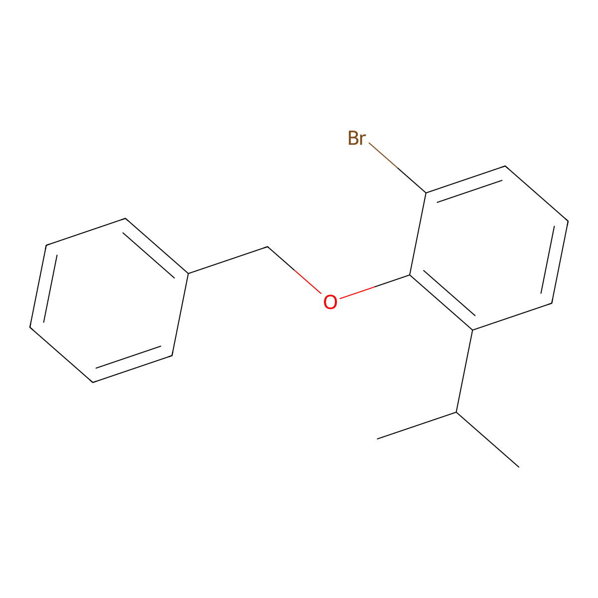 1-Bromo-3-(1-methylethyl)-2-(phenylmethoxy)-benzene molecular structure, CAS 1637439-99-6