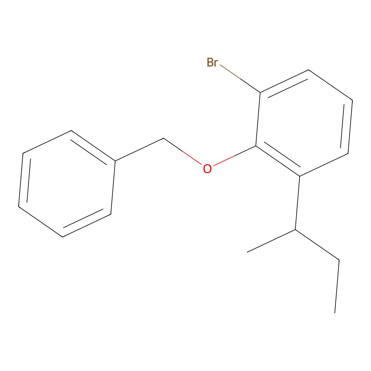 1-Bromo-3-(1-methylpropyl)-2-(phenylmethoxy)benzene molecular structure, CAS 1637440-10-8
