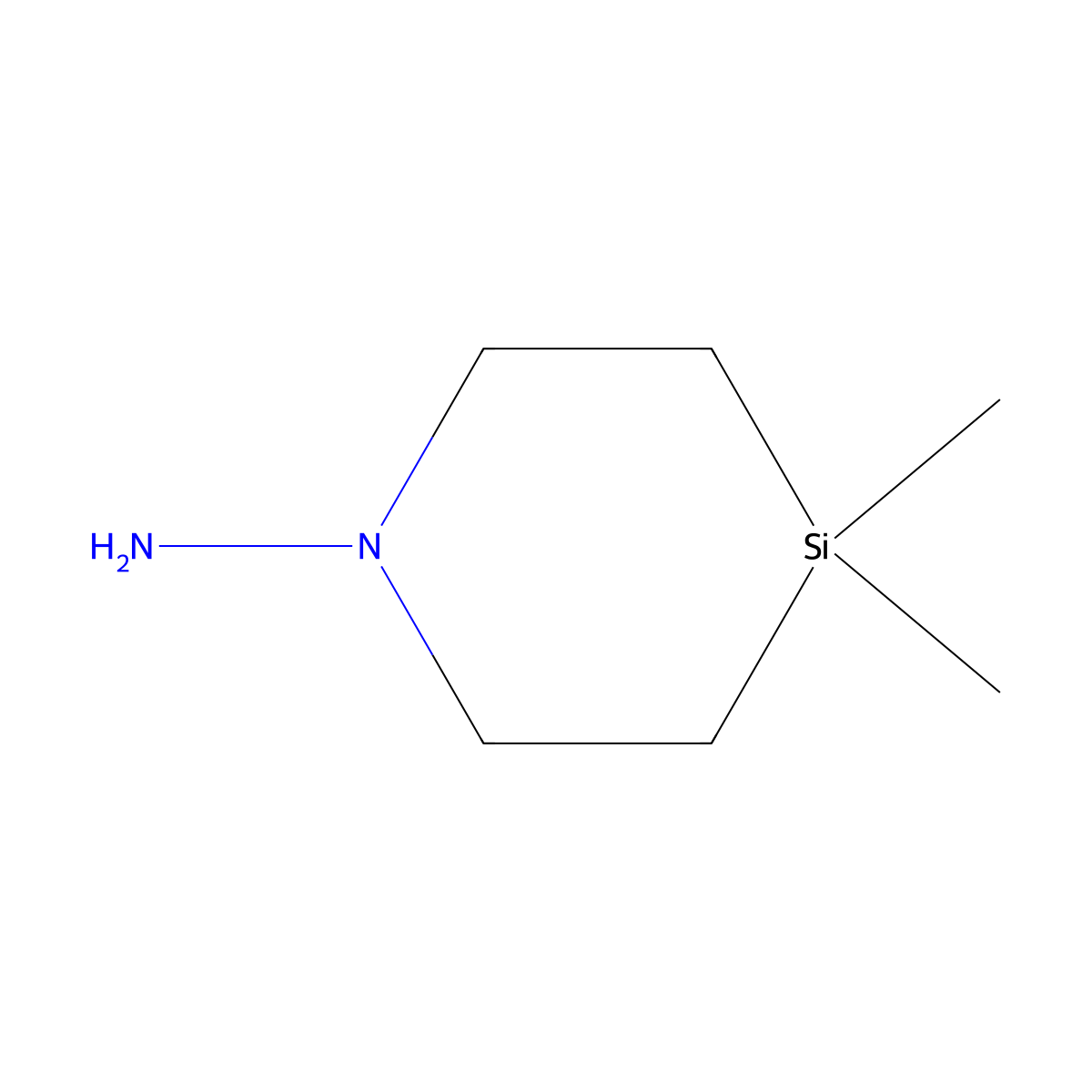 4,4-Dimethyl-1,4-azasilinan-1-amine molecular structure, CAS 1637443-28-7