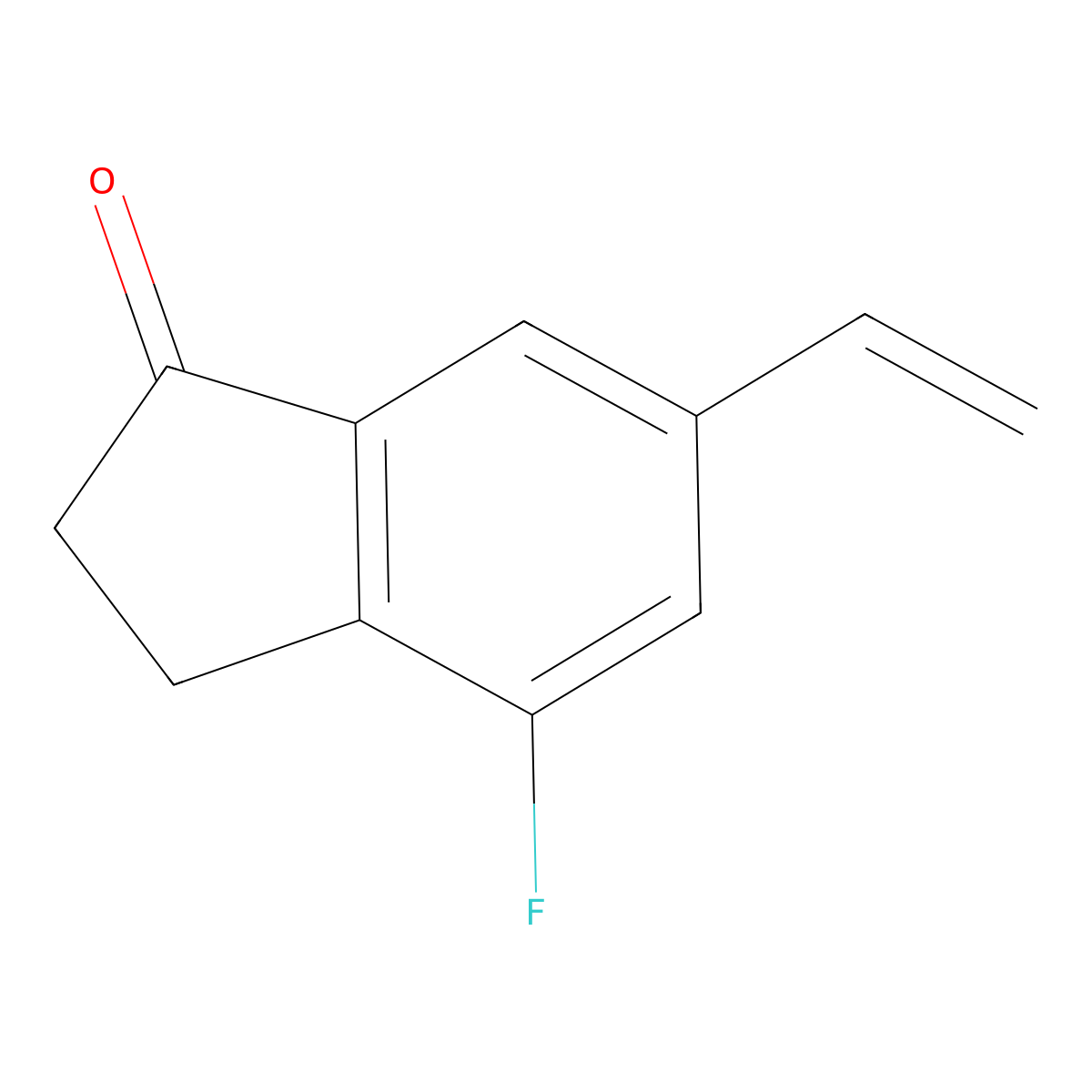 6-ethenyl-4-fluoro-2,3-dihydro-1H-inden-1-one molecular structure, CAS 1637453-48-5