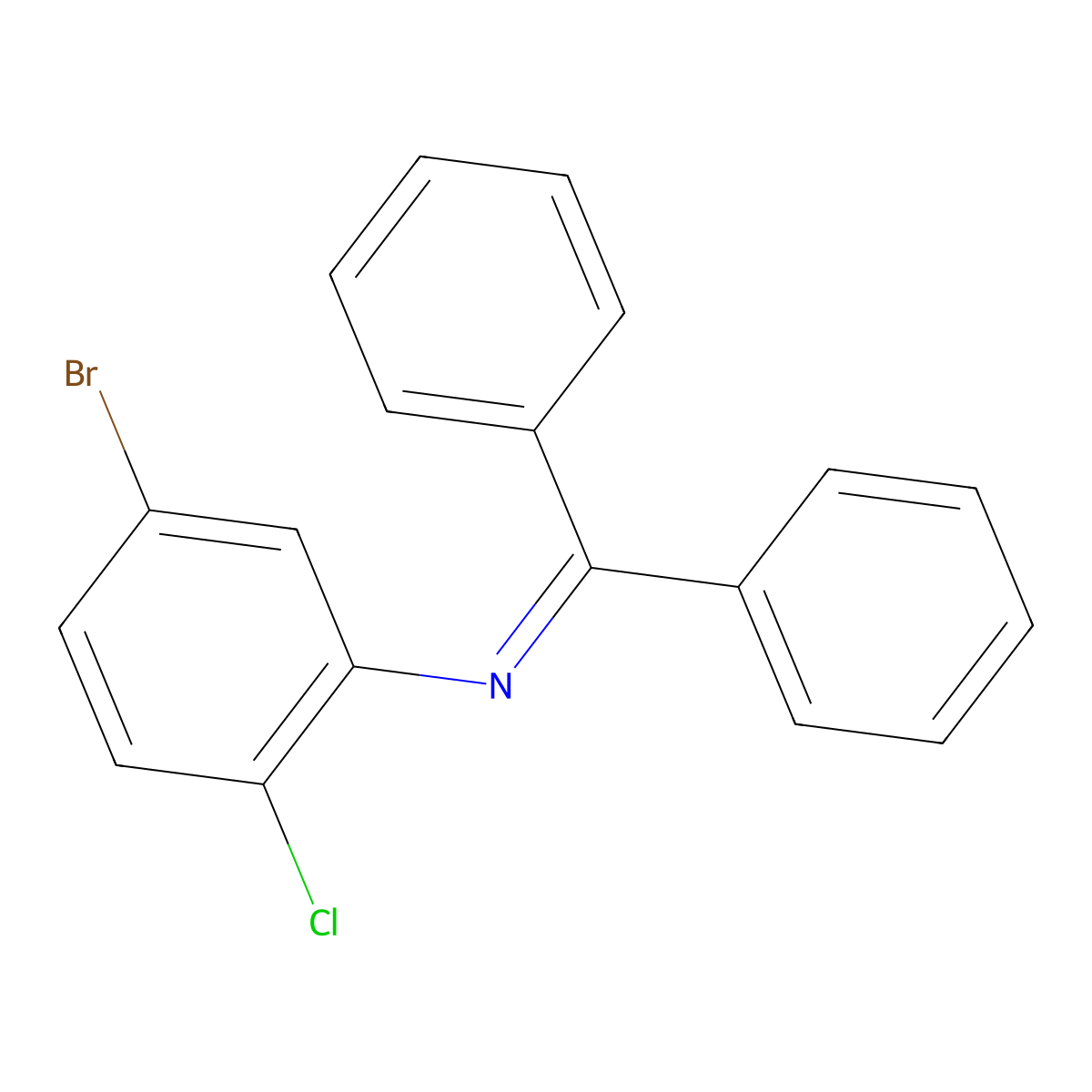 5-bromo-2-chloro-N-(diphenylmethylene)aniline molecular structure, CAS 1637470-19-9