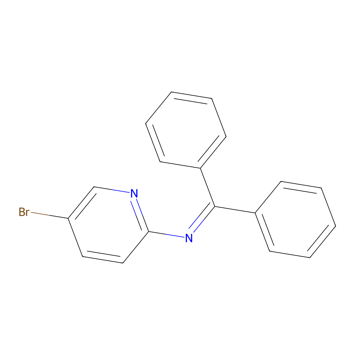 5-Bromo-N-(diphenylmethylene)-2-pyridinamine molecular structure, CAS 1637470-21-3
