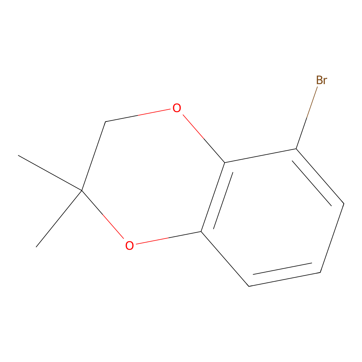 5-Bromo-2,2-dimethyl-2,3-dihydro-1,4-benzodioxine molecular structure, CAS 1637490-65-3