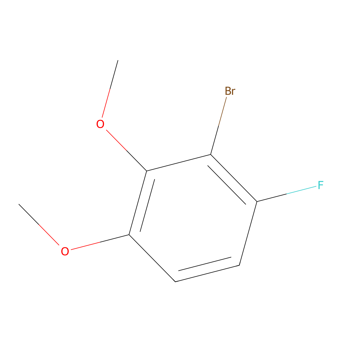 2-Bromo-1-fluoro-3,4-dimethoxybenzene molecular structure, CAS 1637490-67-5