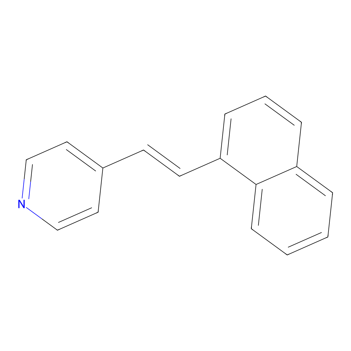 4-(2-(1-Naphthalenyl)ethenyl)pyridine molecular structure, CAS 16375-56-7