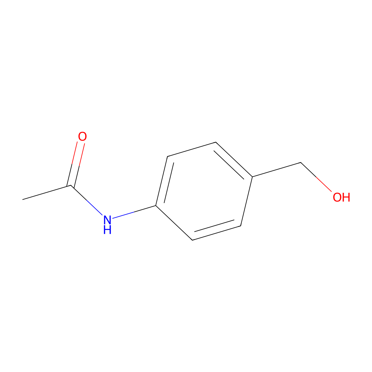 4-Acetaminobenzyl alcohol molecular structure, CAS 16375-88-5