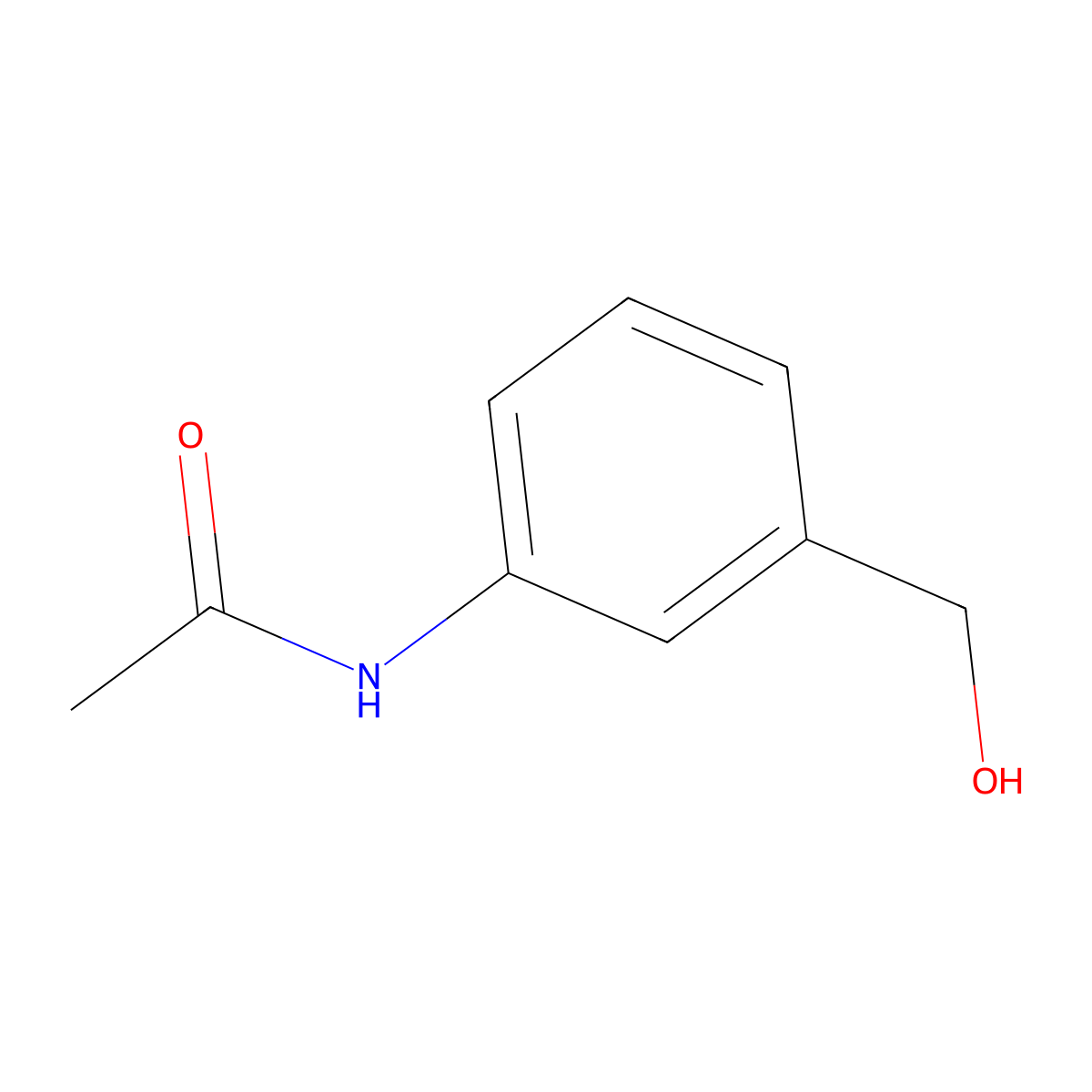 3-Acetaminobenzyl alcohol molecular structure, CAS 16375-94-3