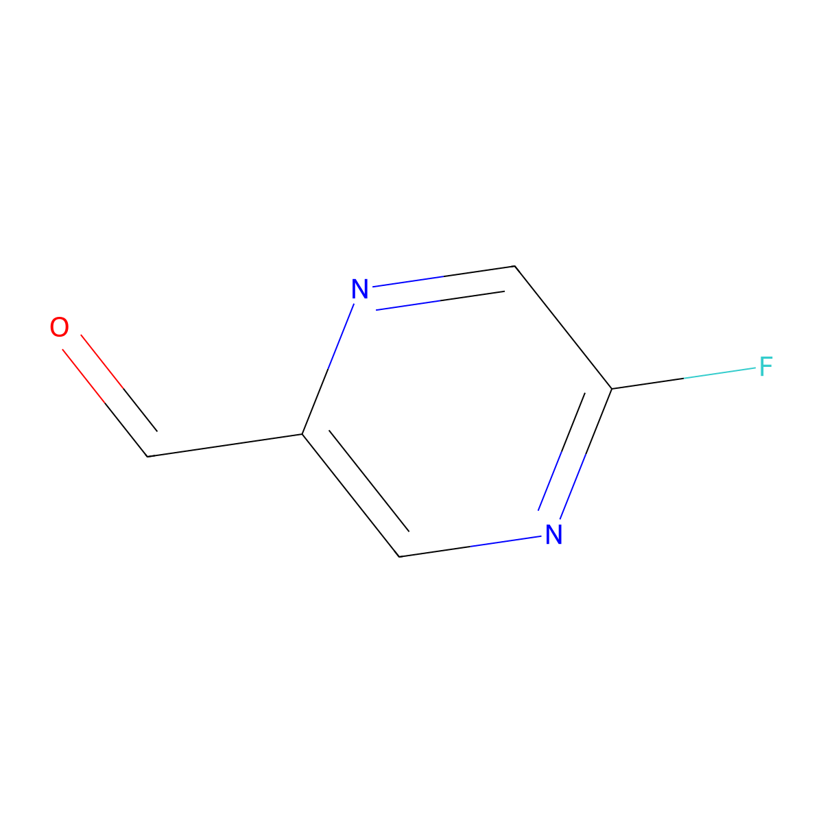 5-Fluoropyrazine-2-carbaldehyde molecular structure, CAS 1637536-40-3