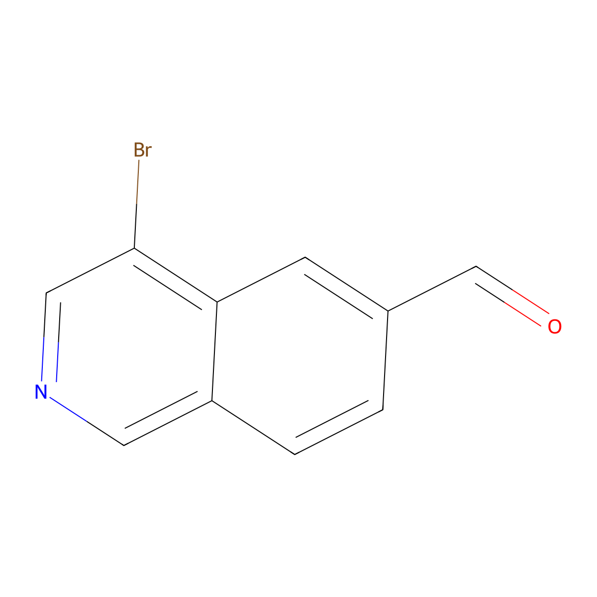 4-Bromoisoquinoline-6-carbaldehyde molecular structure, CAS 1637559-10-4