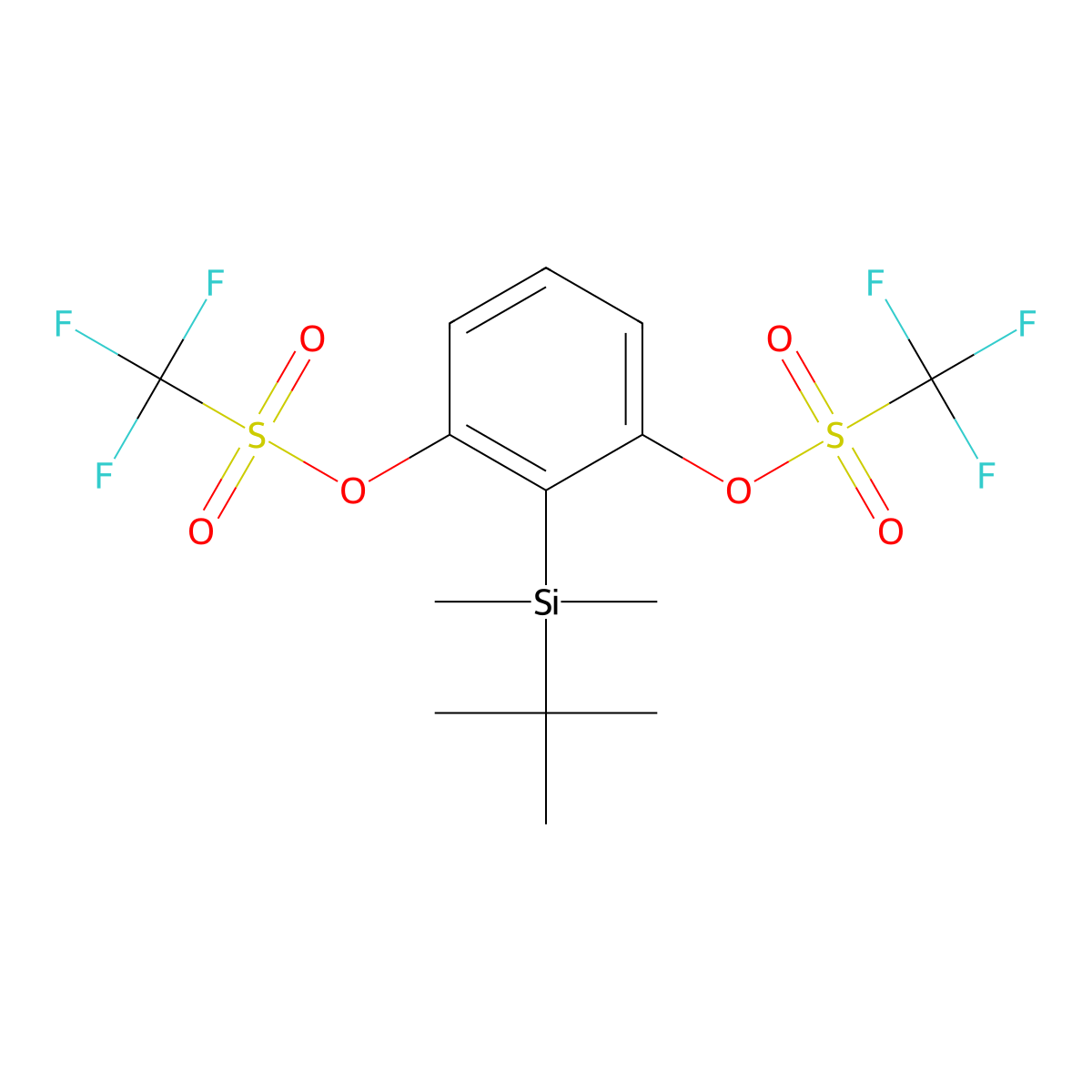 2-(tert-Butyldimethylsilyl)-1,3-phenylene Bis(trifluoromethanesulfonate) molecular structure, CAS 1637638-66-4