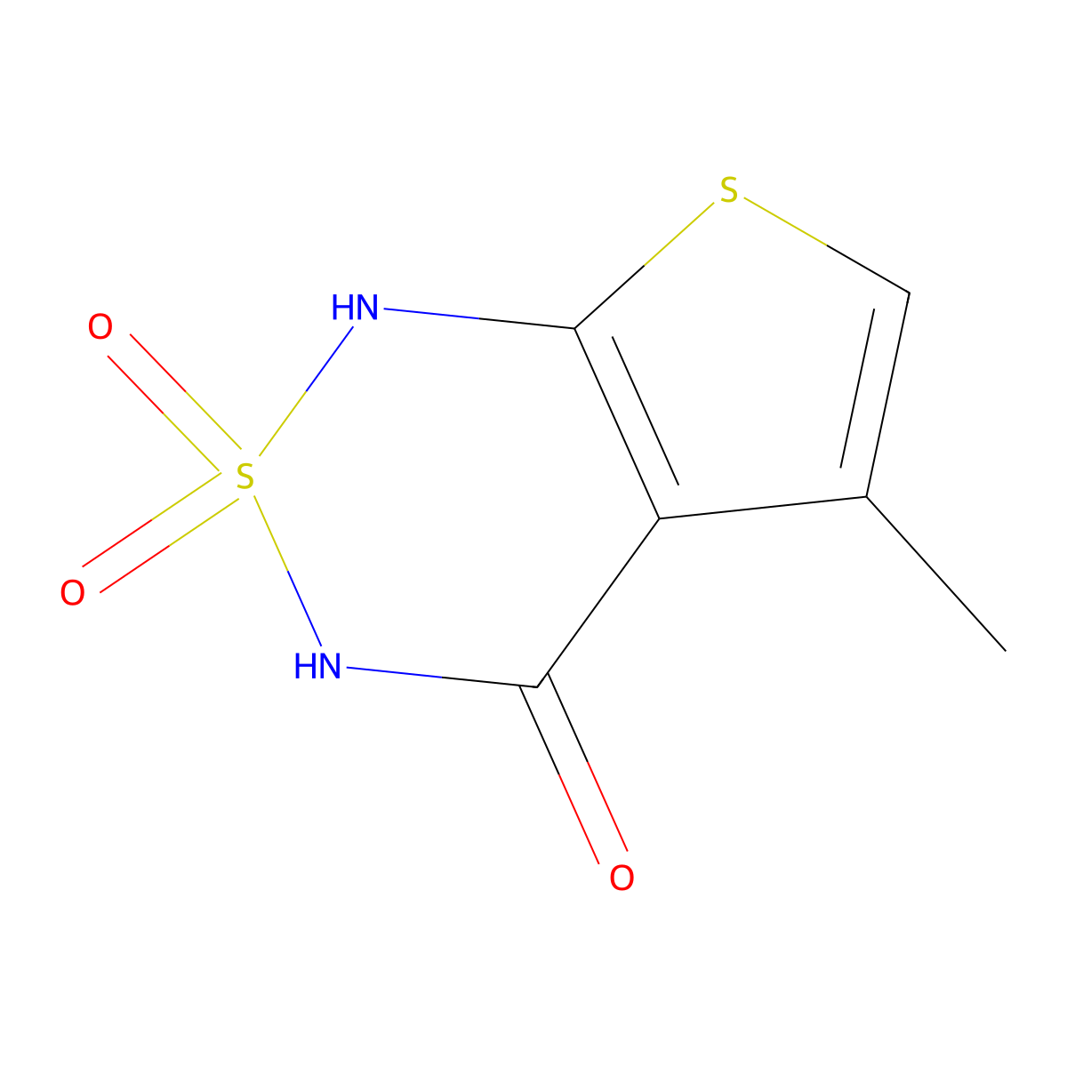 5-Methyl-1H-thieno[2,3-c][1,2,6]thiadiazin-4(3H)-one 2,2-dioxide molecular structure, CAS 1637640-89-1
