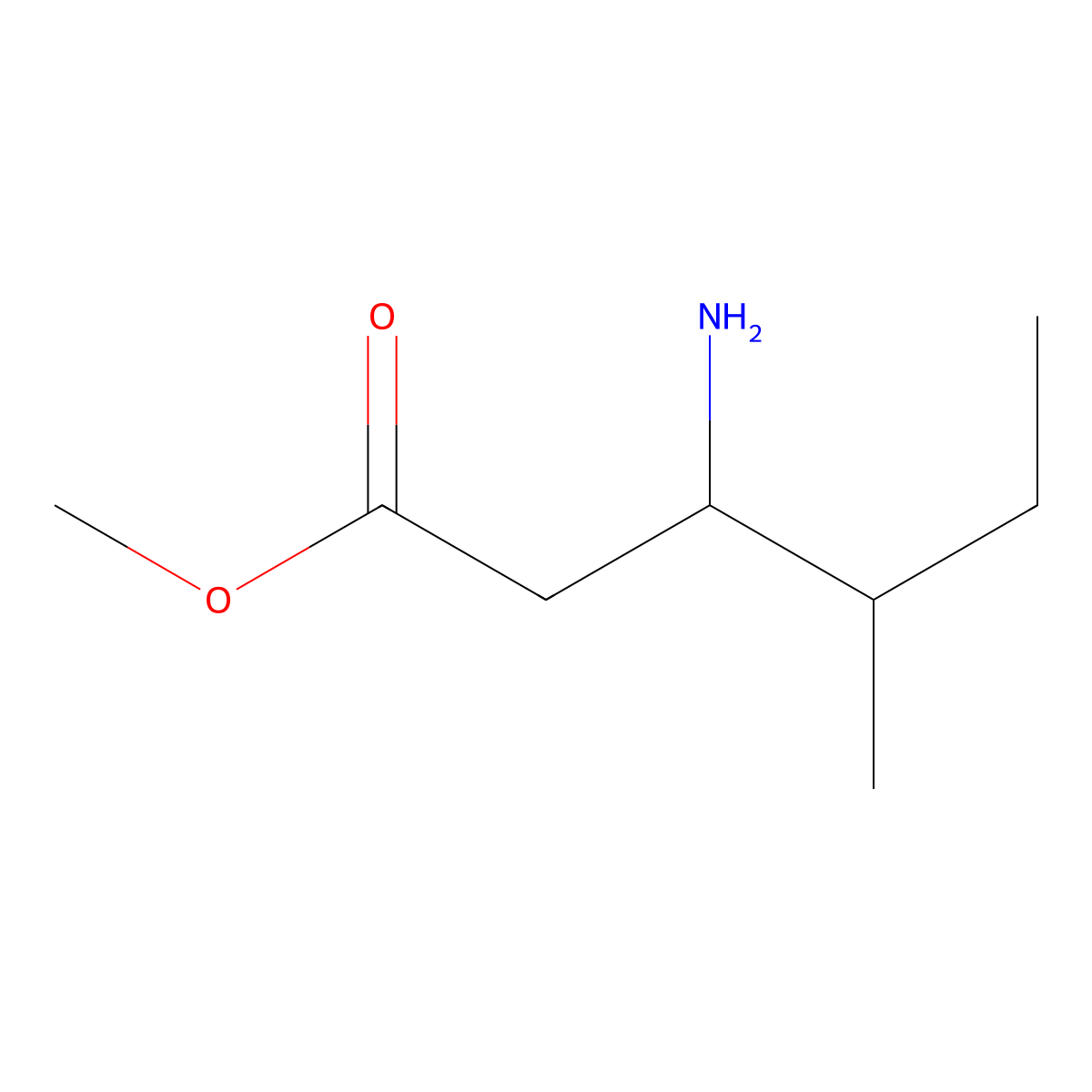 methyl (3R,4S)-3-amino-4-methylhexanoate molecular structure, CAS 1637650-27-1