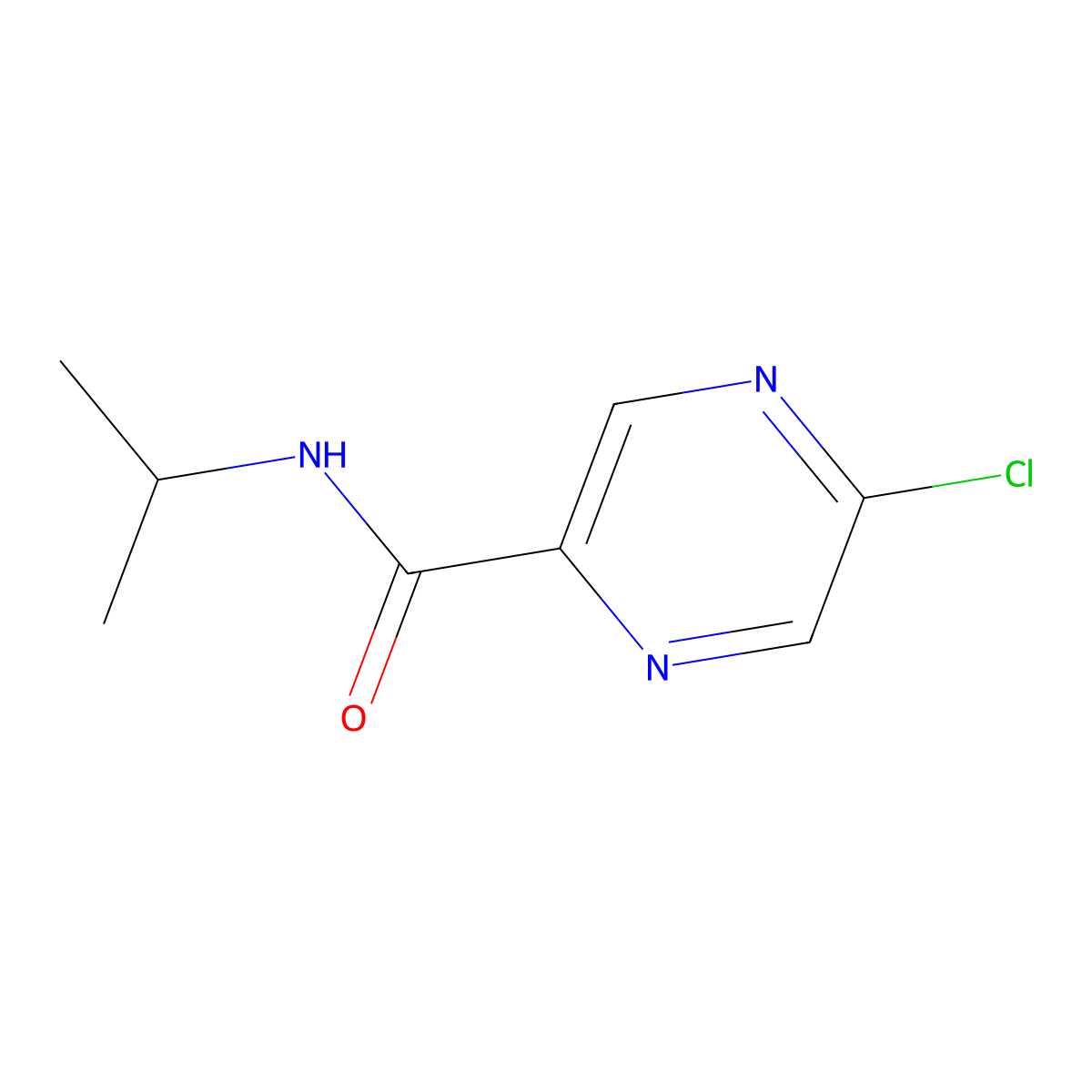 5-chloro-N-(propan-2-yl)pyrazine-2-carboxamide molecular structure, CAS 1637677-38-3
