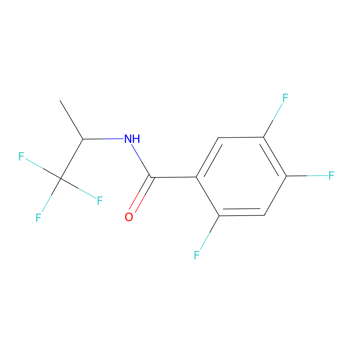 (S)-2,4,5-Trifluoro-N-(1,1,1-trifluoropropan-2-yl)benzamide molecular structure, CAS 1637677-41-8