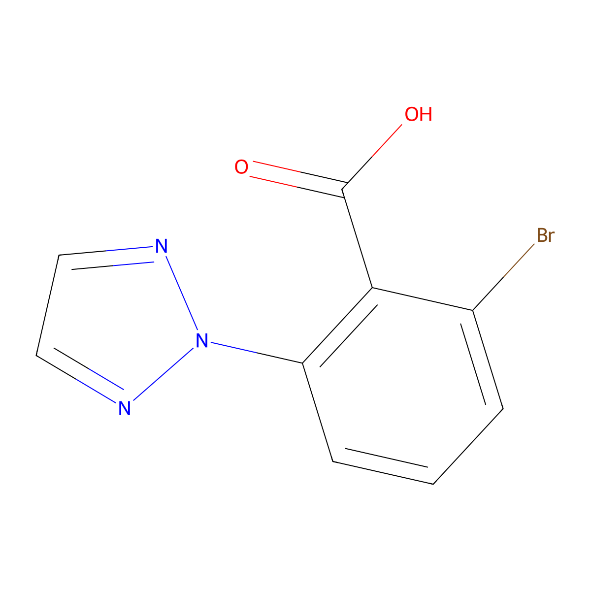 2-bromo-6-(2H-1,2,3-triazol-2-yl)benzoic acid molecular structure, CAS 1637688-41-5