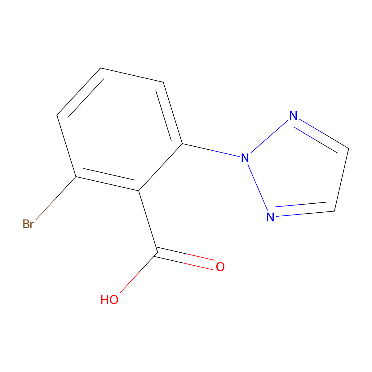 2-bromo-6-(2H-1,2,3-triazol-2-yl)benzoic acid molecular structure, CAS 1637688-41-5