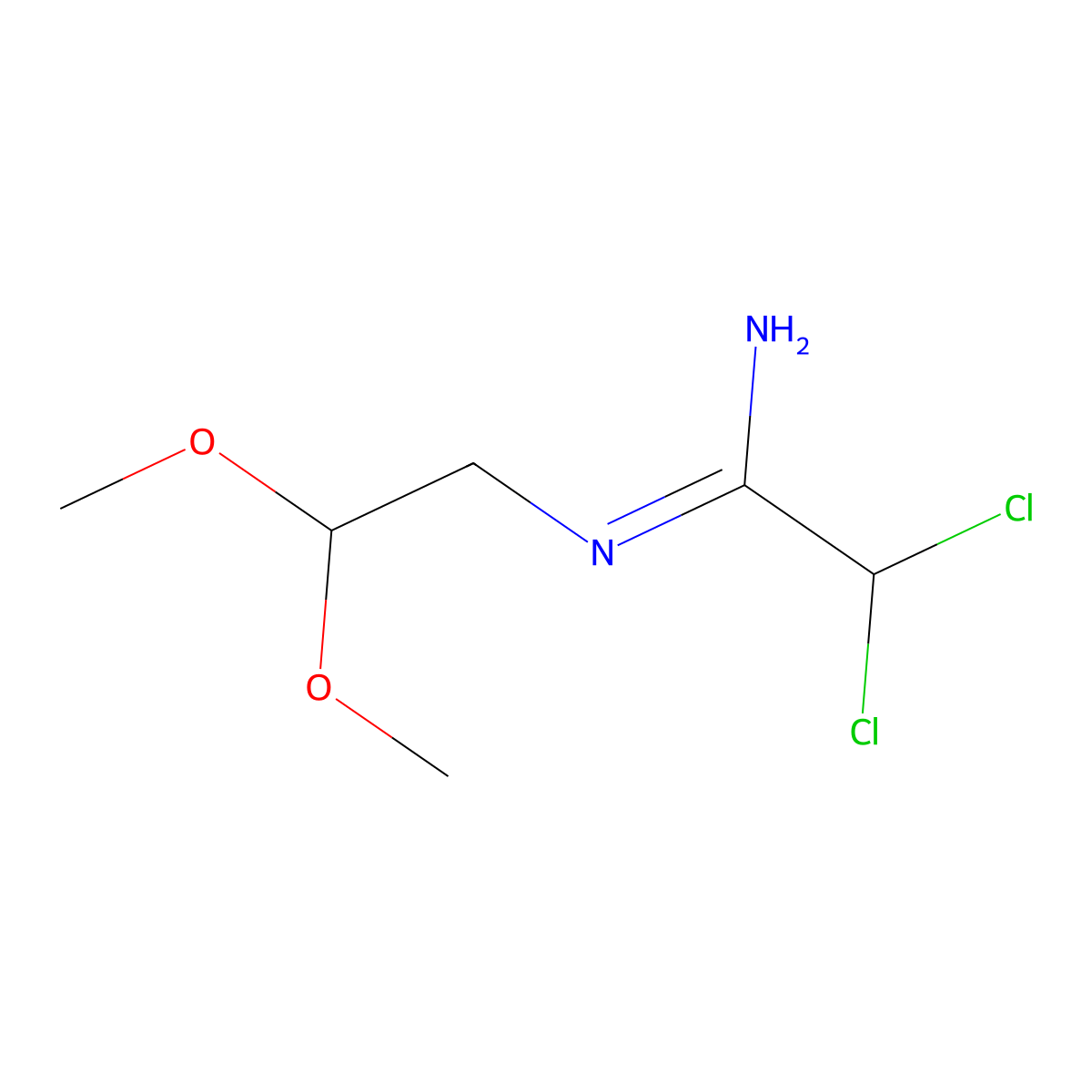 2,2-Dichloro-N-(2,2-dimethoxyethyl)acetimidamide molecular structure, CAS 163769-71-9