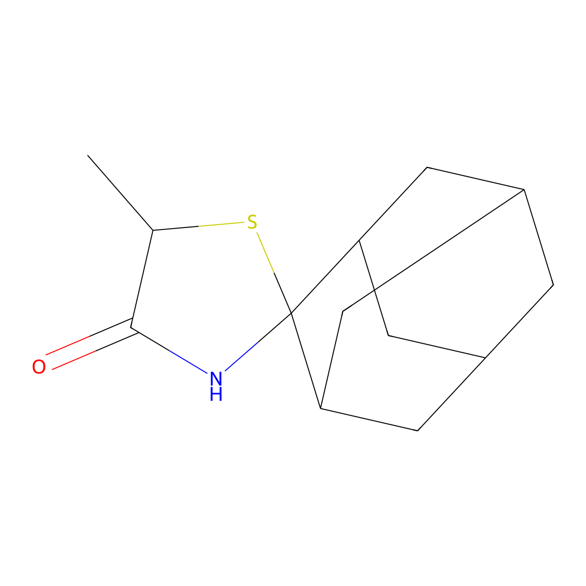 5-Methylspiro[1,3-thiazolidine-2,2'-adamantane]-4-one molecular structure, CAS 163770-11-4