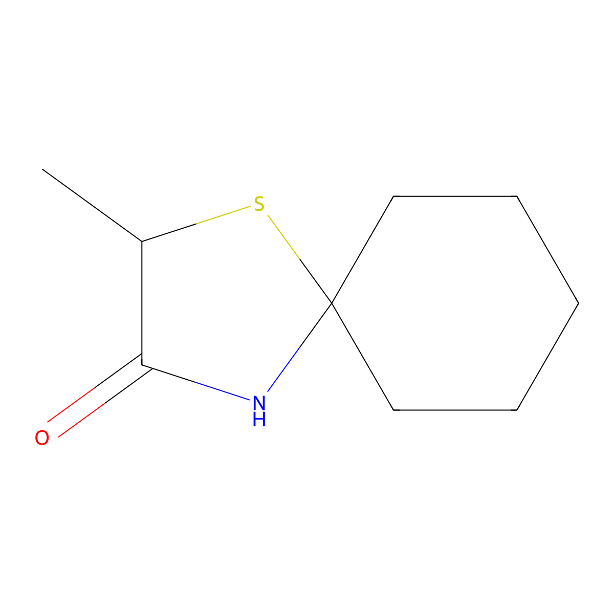 2-Methyl-1-thia-4-azaspiro[4.5]decan-3-one molecular structure, CAS 163770-12-5