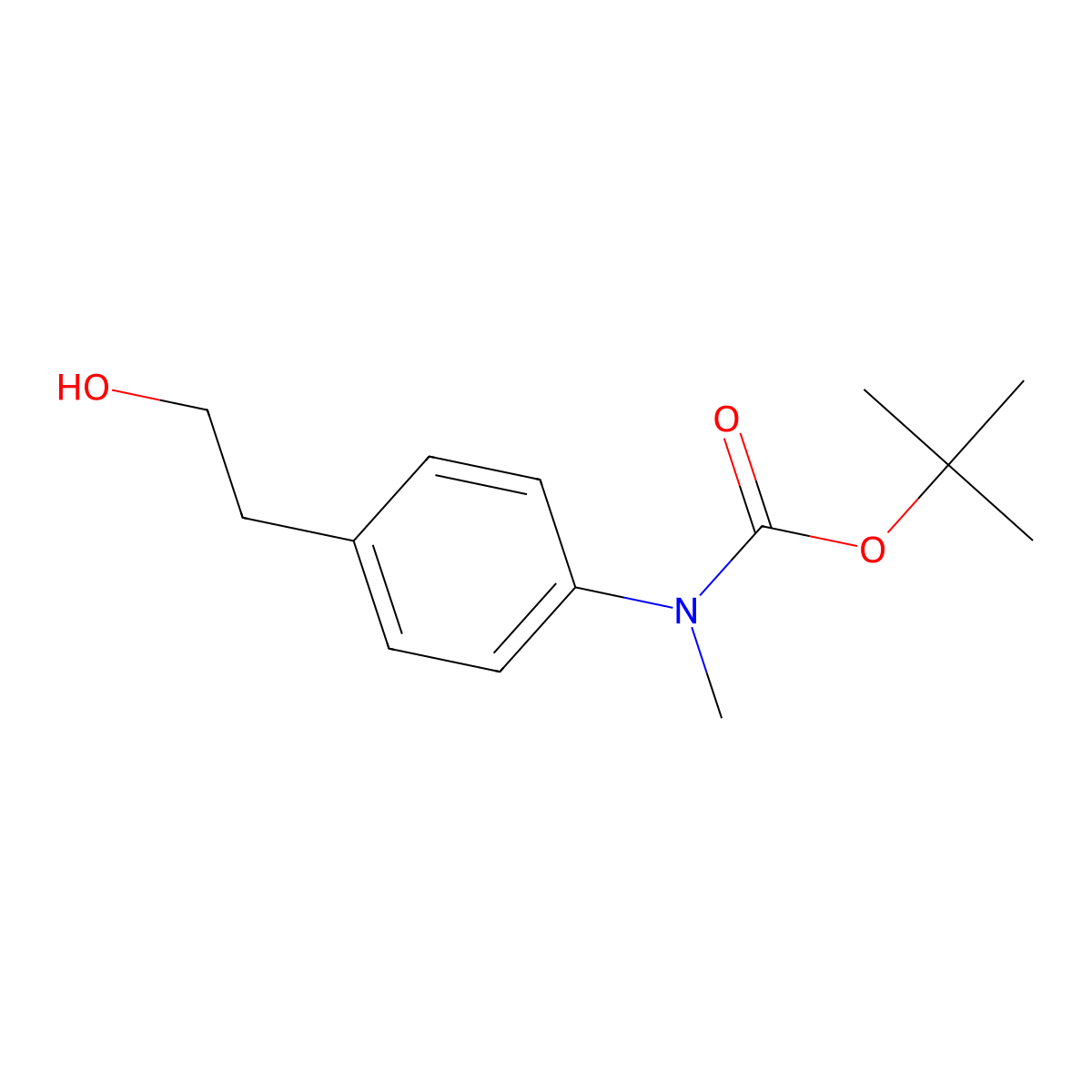 Tert-butyl 4-(2-hydroxyethyl)phenyl(methyl)carbamate molecular structure, CAS 1637714-03-4